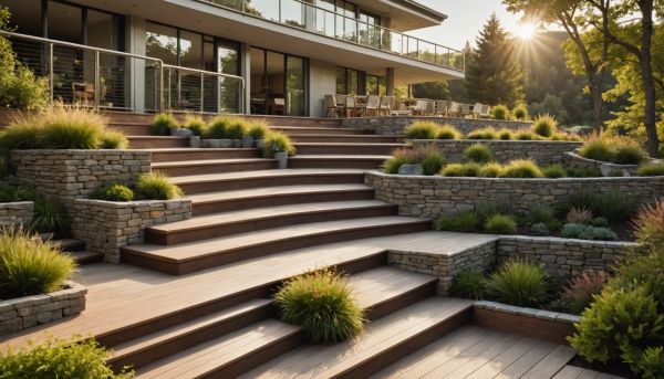Comment réussir une terrasse sur un terrain en pente ?